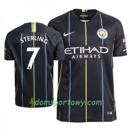 Koszulka Manchester City Sterling 7 Wyjazdowe Koszulki Piłkarskie 2018-2019 Krótki Rękaw